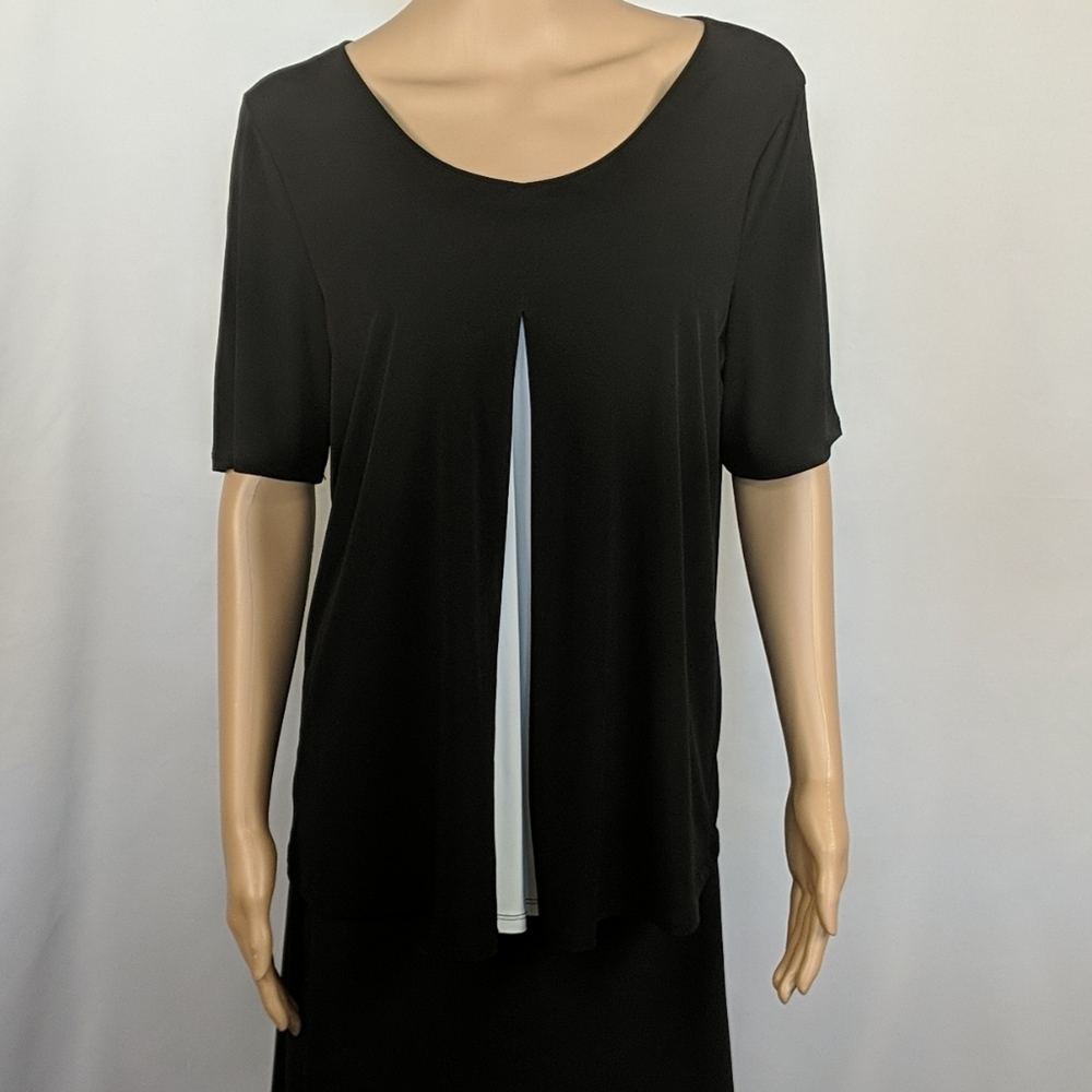 Elie Mccarthy Short Sleeve Blouse Sz XL